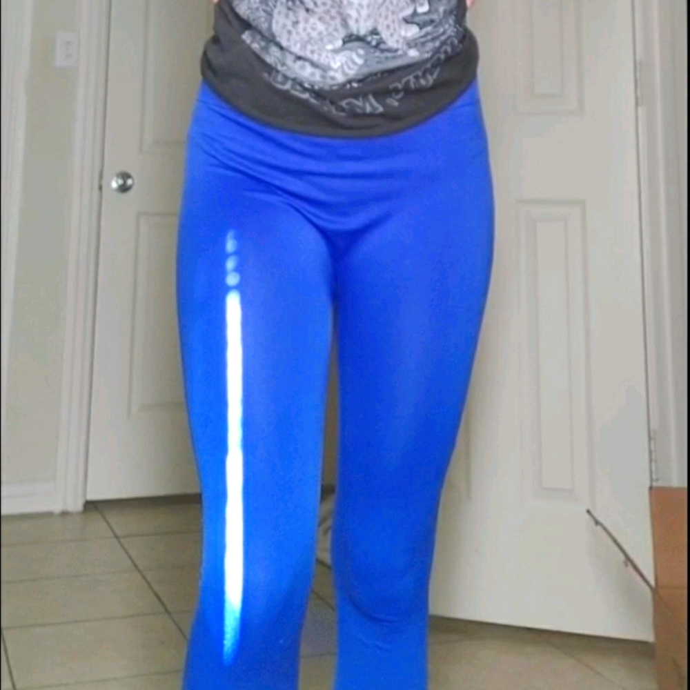 NWOT Royal Bright Blue High Waist Tights Leggings XS Small Yoga Gym Pants